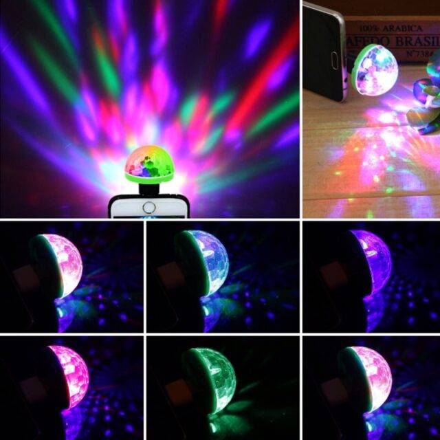 Mini USB Disco Light Best Sellers Car Accessories Plug Type : With Android Adapter|With Apple Adapter|With Type C Adapter
