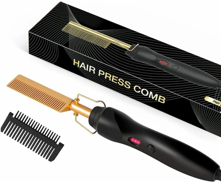 2-in-1 Hot Comb Hair Straightener & Curling Iron